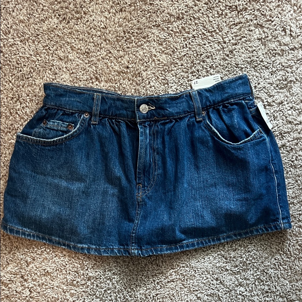 Free People denim Mini Skort